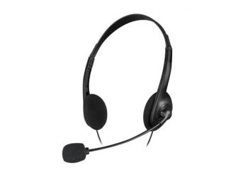 Fejhallgató, mikrofonnal, vezetékes, 3.5 mm jack, SPEEDLIN