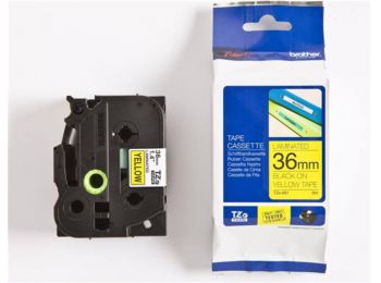 Feliratozógép szalag, 36 mm x 8 m, BROTHER, TZe-661 sárga