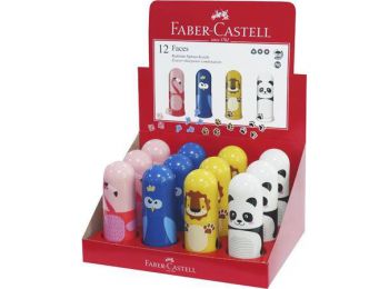 Hegyező, egylyukú, tartályos, radírral, display, FABER-C