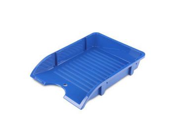 Irattálca, műanyag, törhetetlen, DONAU Solid, kék (D745K