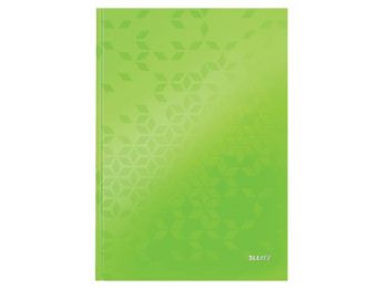 Beíró, A4, kockás, 80 lap, keményfedeles, LEITZ Wow, zö