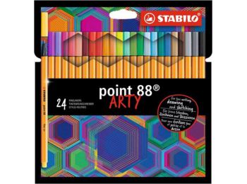 Tűfilc készlet, 0,4 mm, STABILO Point 88 ARTY, 24 különböző szín (TST8824120)