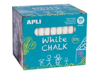 Táblakréta, kerek, 100 darabos, APLI, fehér (LCA14577)