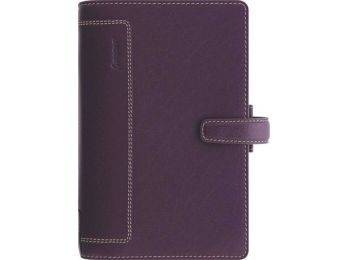 Kalendárium, gyűrűs, betétlapokkal, A5 méret, FILOFAX, Holborn, lila (NFX025600)