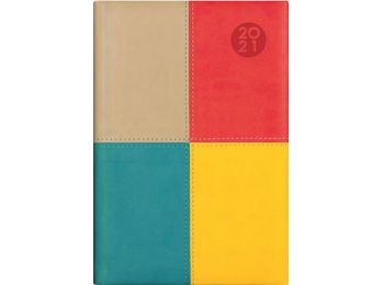 Naptár, tervező, A5, heti, DAYLINER, Funny, bézs-korall (