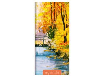 Zsebnaptár, fekvő elrendezésű, DAYLINER, Colors, akvarel