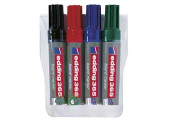 Tábla- és flipchart marker, 2-7 mm, vágott, EDDING 365, 4 különböző szín (TED3654)