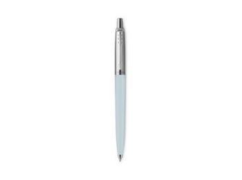 Golyóstoll, 0,7 mm, ezüst színű klip, pasztellkék tollt