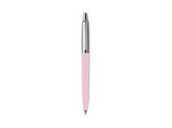 Golyóstoll, 0,7 mm, ezüst színű klip, pasztell rózsaszín tolltest, PARKER, Royal Jotter, kék (ICPJRBPPR)