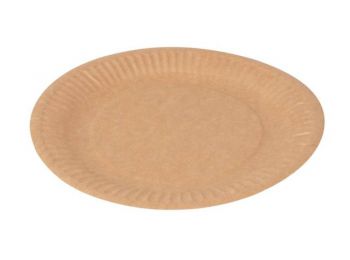 Papírtányér, kraft, 18 cm, Be Green (KHPA027)