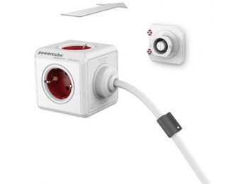 Elosztó, 4 aljzat, 1 rögzítő elem, 3 m kábelhosszúság