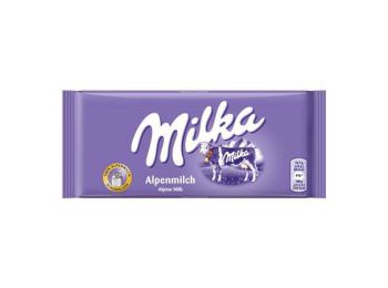 Táblás csokoládé, 100 g, MILKA, alpesi tej (KHK704)