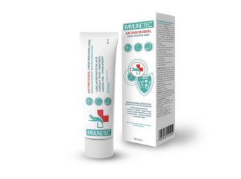 Kéz- és bőrvédő krém, antimikrobiális, 50 ml, IMMUNETEC (KHH717)