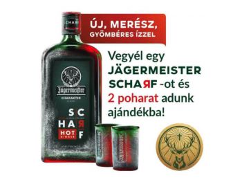 Jägermeister Scharf likőr +2 ajándék pohár 0,7L 33%