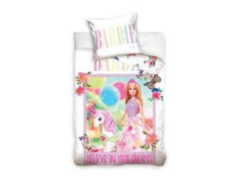 BARBIE UNIKORNIS 2 részes ovis ágynemű szett 100x135+40x6