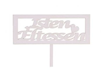 Fehér téglalap alakú Isten éltessen feliratos sziluett t