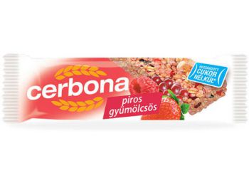 Cerbona szelet hozáadott cukormentes - piros gyümölcs 20 