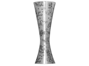 Aero Jigger Tattoo/ tatto mintás bártender mérce ezüst színű 25/50 ml