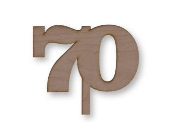 Natúr nagy 70-es szülinapi sziluett tortadísz