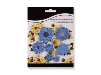 7 részes krizántém virág és levél fondant kiszúró k�