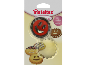 Metaltex rugós linzer kiszúró készlet Smiley középpel