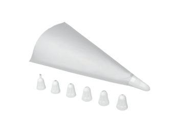 Műanyag Metaltex tortadíszítő készlet nagy díszítőcs