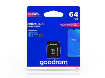 64 GB microSDXC&trade; UHS-1 Class 10 memóriakártya 100/10