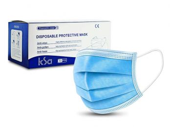 Higiéniai 3 rétegű szájmaszk - 50 db/csomag - kék