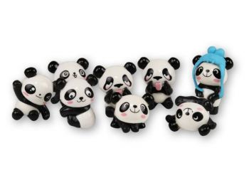 8 mini pandamaci műanyag tortadísz szülinapi tortára
