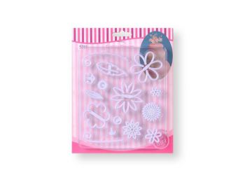 15 részes sokféle virág fondant kiszúró készlet