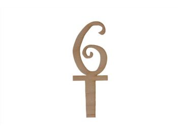 Natúr vidám 6-os szülinapi sziluett tortadísz