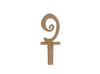 Natúr vidám 9-es szülinapi sziluett tortadísz