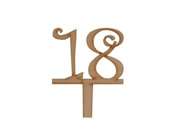 Natúr vidám 18-as szülinapi sziluett tortadísz