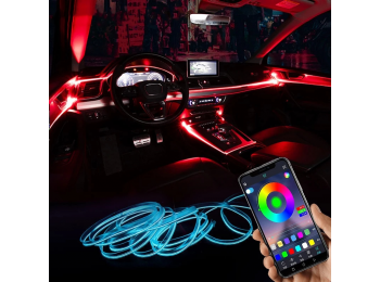 Mobil app-al vezérelhető autós beltéri LED világítás