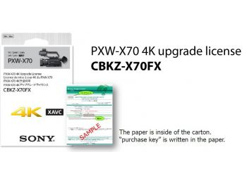 Sony PXW-X70 4K Upgrade Licence