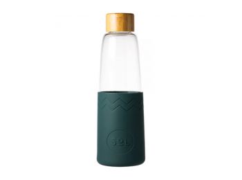 Sol - Mélytengeri zöld termosz üveg + tisztítókefe + t