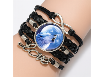 Három medálos farkas karkötő