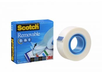 Ragasztószalag, 19 mm x 33 m, eltávolítható, 3M SCOTCH M