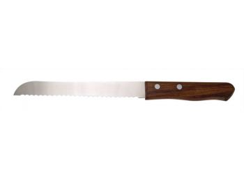 Kenyérvágó kés, fa nyéllel, 17 cm (KHKE050)