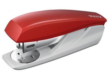 Tűzőgép, 24/6, 26/6, 25 lap, LEITZ Nexxt 5501, piros (E55