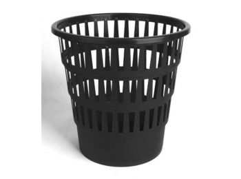 Papírkosár, 15 l, VICTORIA, rácsos, fekete (LVRK01)