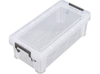 Műanyag tárolódoboz, átlátszó, 1,3 liter, ALLSTORE (CS