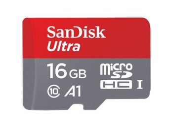 Memóriakártya, microSDHC, 16GB, CL10/A1, 98Mb/s, adapter, 
