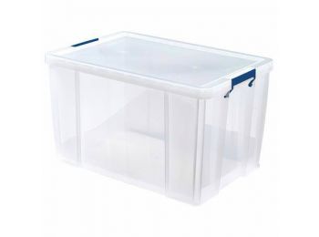 Műanyag tároló doboz, átlátszó, 85 liter, FELLOWES, ProStore™ (IFW77311)