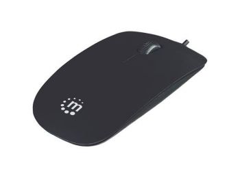 Egér, vezetékes, optikai, közepes méret, USB, MANHATTAN 