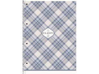 Spirálfüzet, A4+, vonalas, 80 lap, SHKOLYARYK Classy, vegy