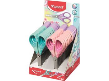 Olló display, iskolai, 13 cm, MAPED Essentials Soft, pastel