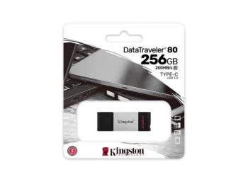 Pendrive, 256GB, USB-C, KINGSTON DataTraveler 80 (UK256DT80)