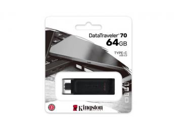 Pendrive, 64GB, 80 USB-C, KINGSTON DataTraveler 70 (UK64DT70