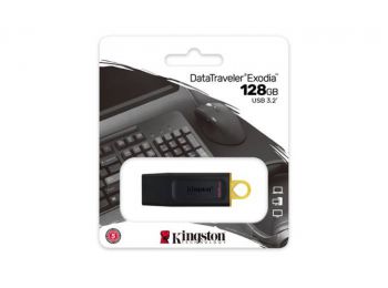Pendrive, 128GB, USB 3.2, KINGSTON DataTraveler Exodia, fekete-sárga (UK128DTX)
